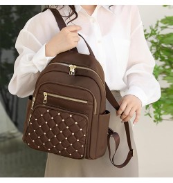 Backpack for Women, Fashion Nylon Small Backpack Purse, Travel Backpack Bookbag Casual Daypack,Grey Brown $10.77 Backpacks