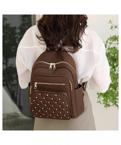 Backpack for Women, Fashion Nylon Small Backpack Purse, Travel Backpack Bookbag Casual Daypack,Grey Brown $10.77 Backpacks