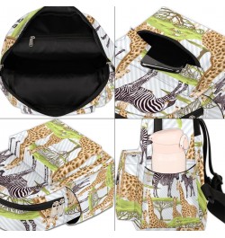 Giraffe Zebra Tree Mini Backpack Purse for Women, Animal Small Fashion Daypack Lightweight, Cute Casual Travel Bag $16.33 Bac...