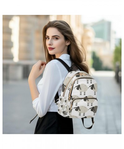 Women Backpack Cute Grey Sheep Anti-Theft Travel Backpack with Luggage Belt Lightweight Handbag Lady Purse Roomy Double Zippe...