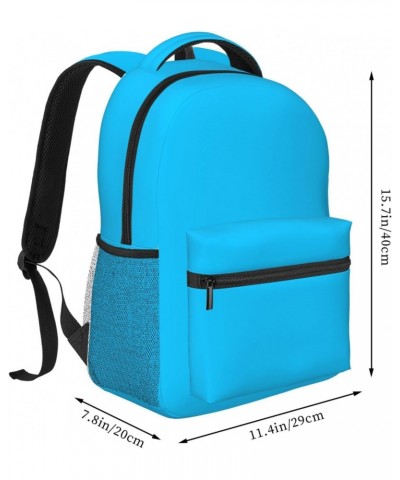 Solid Color Light Blue Stylish And Lightweight Backpack,Comfortable To Carry,Multi-Pocket Design,23l Capacity,Easily Meet You...