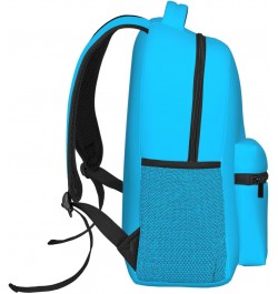 Solid Color Light Blue Stylish And Lightweight Backpack,Comfortable To Carry,Multi-Pocket Design,23l Capacity,Easily Meet You...