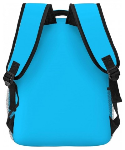 Solid Color Light Blue Stylish And Lightweight Backpack,Comfortable To Carry,Multi-Pocket Design,23l Capacity,Easily Meet You...