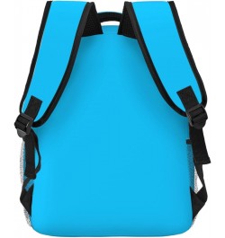 Solid Color Light Blue Stylish And Lightweight Backpack,Comfortable To Carry,Multi-Pocket Design,23l Capacity,Easily Meet You...