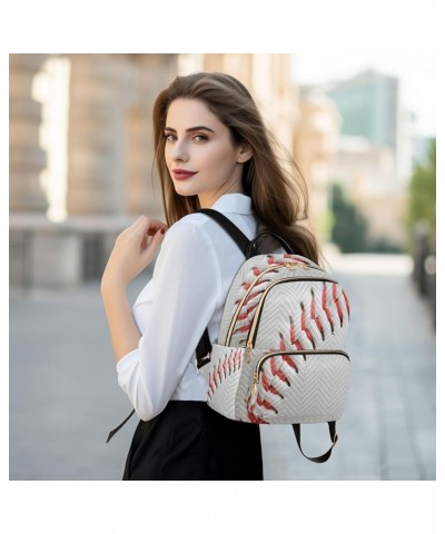 Baseball Space Liner Women Backpack Purse Ladies Fashion Shoulder Bag Daypack Travel Bag 7.5L Small $16.73 Backpacks