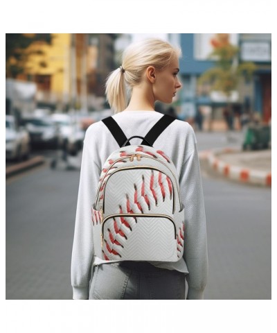 Baseball Space Liner Women Backpack Purse Ladies Fashion Shoulder Bag Daypack Travel Bag 7.5L Small $16.73 Backpacks