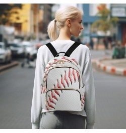 Baseball Space Liner Women Backpack Purse Ladies Fashion Shoulder Bag Daypack Travel Bag 7.5L Small $16.73 Backpacks