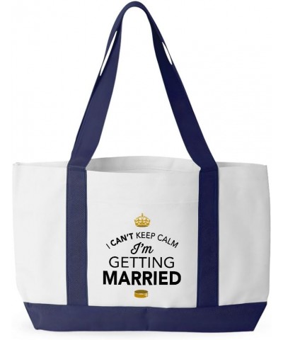 I'm Getting Married Cruiser Tote Bag - Gift Ideas for Bridal Party - Gift for Her White Navy $15.80 Totes