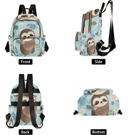 Mini Backpack Purse for Women, Cute Sloth Flower Travel Bag Casual Daypack Shoulder Bag Small $12.80 Backpacks