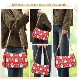 Christmas Shoulder Bag for Women Clutch Shoulder Purse Chain Bag Women's Tote Hobo Handbags for Casual Going Out Multi02 $16....