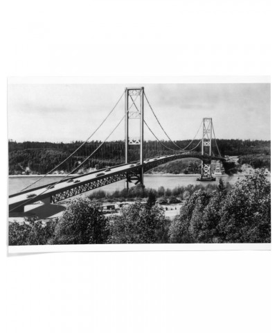 24x36 Inch Giclee Print, Tacoma, Washington, View of the Narrows Bridge $26.49 Totes