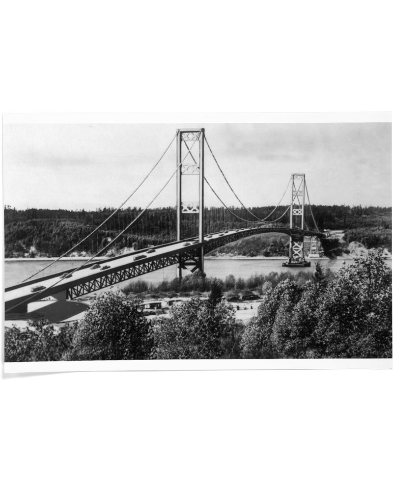 24x36 Inch Giclee Print, Tacoma, Washington, View of the Narrows Bridge $26.49 Totes