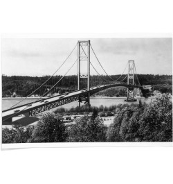 24x36 Inch Giclee Print, Tacoma, Washington, View of the Narrows Bridge $26.49 Totes