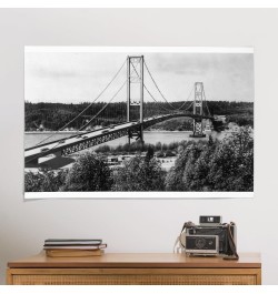 24x36 Inch Giclee Print, Tacoma, Washington, View of the Narrows Bridge $26.49 Totes