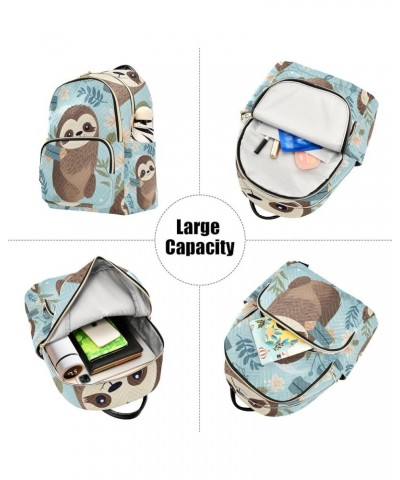 Mini Backpack Purse for Women, Cute Sloth Flower Travel Bag Casual Daypack Shoulder Bag Small $12.80 Backpacks