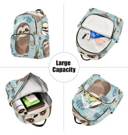 Mini Backpack Purse for Women, Cute Sloth Flower Travel Bag Casual Daypack Shoulder Bag Small $12.80 Backpacks