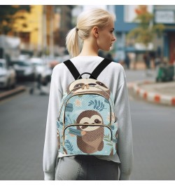 Mini Backpack Purse for Women, Cute Sloth Flower Travel Bag Casual Daypack Shoulder Bag Small $12.80 Backpacks