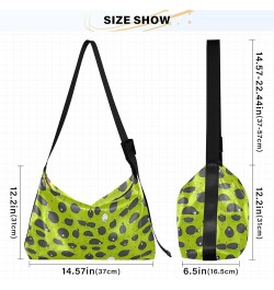 Funny Sheep doing Yoga Green PU Leather Hobo Purse Large Crossbody Purses Design Animal Print Women Handbag Purse Funny Sheep...