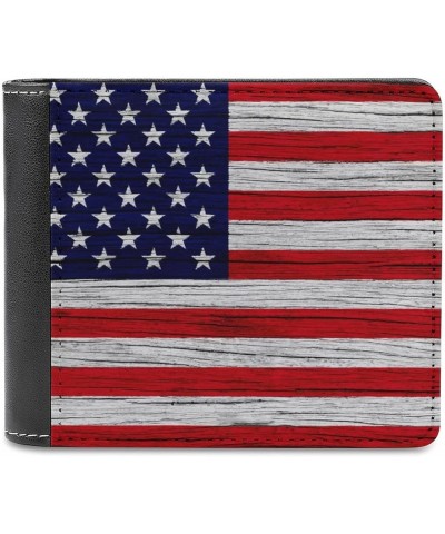 Mens Short Wallet American Flag Bifold Leather Wallets Purse Minimalist Card Holders Coin Purses Style-27 $17.38 Wallets