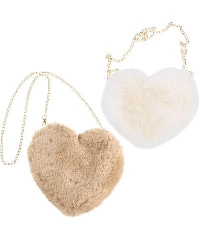 2pcs Peach Heart Shaped Love Small Heart Purse for Women Girls Crossbody Bag Girl Daypack Outdoor As Shown 1 $10.61 Crossbody...