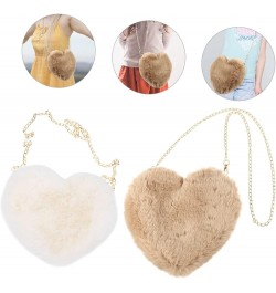 2pcs Peach Heart Shaped Love Small Heart Purse for Women Girls Crossbody Bag Girl Daypack Outdoor As Shown 1 $10.61 Crossbody...