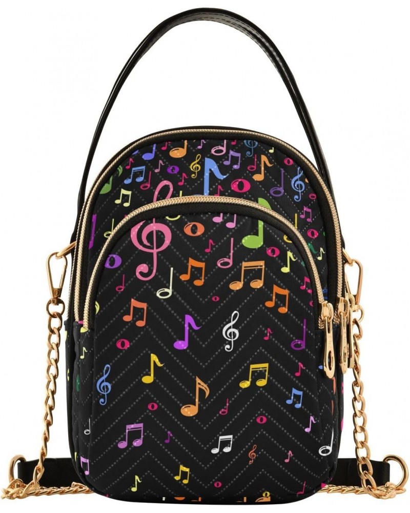 Music Notes Crossbody Bags for Women Crossbody Bag Casual Satchel with Chain Strap for Women Travel $12.22 Satchels