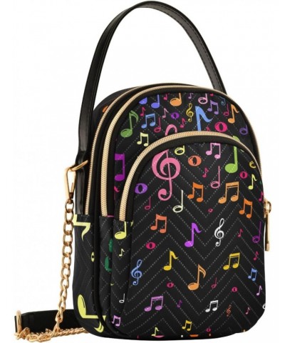 Music Notes Crossbody Bags for Women Crossbody Bag Casual Satchel with Chain Strap for Women Travel $12.22 Satchels