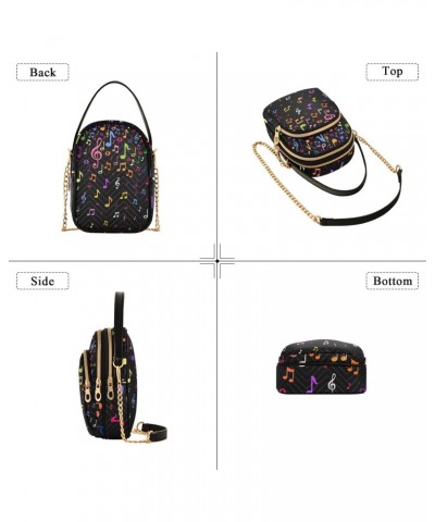 Music Notes Crossbody Bags for Women Crossbody Bag Casual Satchel with Chain Strap for Women Travel $12.22 Satchels