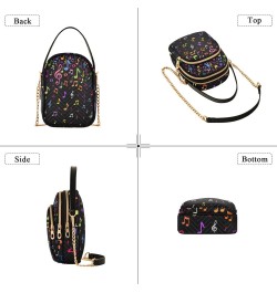 Music Notes Crossbody Bags for Women Crossbody Bag Casual Satchel with Chain Strap for Women Travel $12.22 Satchels