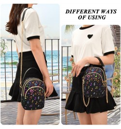 Music Notes Crossbody Bags for Women Crossbody Bag Casual Satchel with Chain Strap for Women Travel $12.22 Satchels