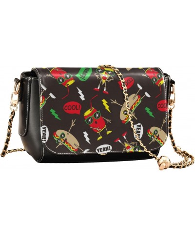 Funny Hot Dog Cute Crossbody Bags Women Fall Grab Bag Gifts For Adults with Credit Card Slots Small Purse $21.31 Crossbody Bags