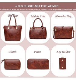 Designer Purses and Handbags for Women Satchel Shoulder Bag Tote Top Handle Bag 5a-brown $15.37 Totes