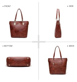 Designer Purses and Handbags for Women Satchel Shoulder Bag Tote Top Handle Bag 5a-brown $15.37 Totes