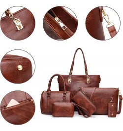 Designer Purses and Handbags for Women Satchel Shoulder Bag Tote Top Handle Bag 5a-brown $15.37 Totes