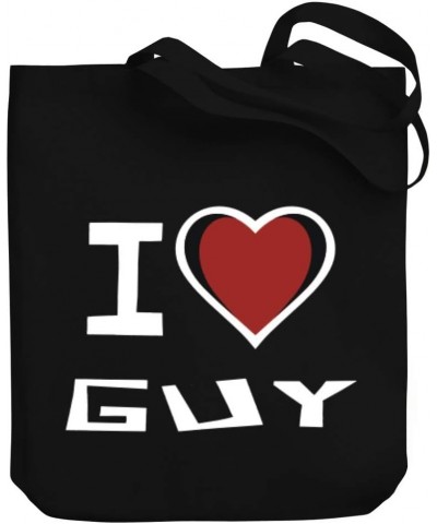 I love Guy Bicolor Heart Canvas Tote Bag 10.5" x 16" x 4 $18.00 Totes