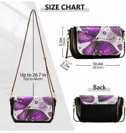 Butterflies Flowers Crossbody Bags for Women Leather Purse Handbag Shoulder Bag for Work Daily Gifts $17.60 Shoulder Bags