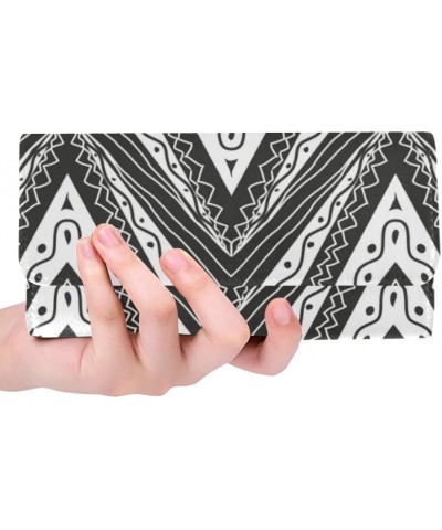 women trifold wallet Aztec Tribal navaho pattern colorful rose flowers print designer wallets Color2 $31.14 Clutches