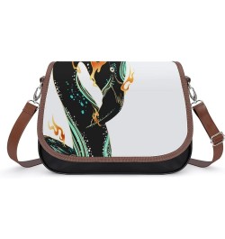 Printed Crossbody Bags Women City Leather Shoulder Bag Satchel Hobo Bags Trendy Watercolor Guitar Color6 $17.63 Hobo Bags