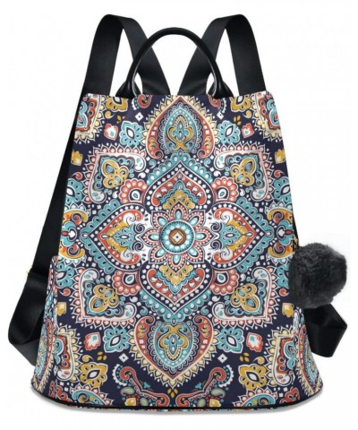 Women's Fashion Backpack Purses, Boho Mandala Ethnic Floral Backpack Shoulder Bag for Women $18.06 Backpacks