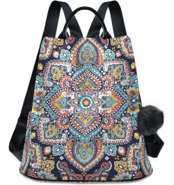 Women's Fashion Backpack Purses, Boho Mandala Ethnic Floral Backpack Shoulder Bag for Women $18.06 Backpacks