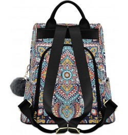 Women's Fashion Backpack Purses, Boho Mandala Ethnic Floral Backpack Shoulder Bag for Women $18.06 Backpacks