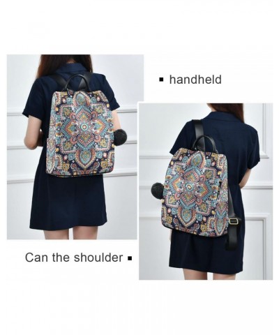 Women's Fashion Backpack Purses, Boho Mandala Ethnic Floral Backpack Shoulder Bag for Women $18.06 Backpacks