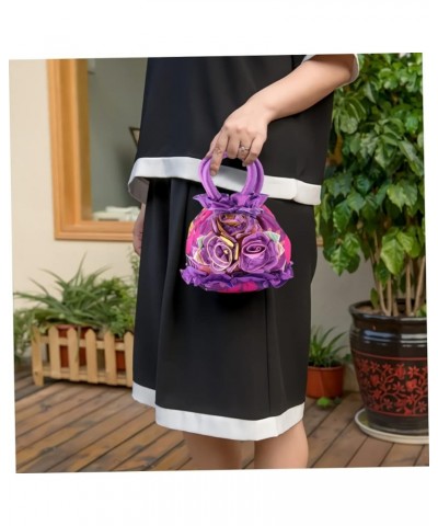 2 Pcs Handbag Drawstring Fabric Cloth Miss Purplex2pcs $13.10 Evening Bags