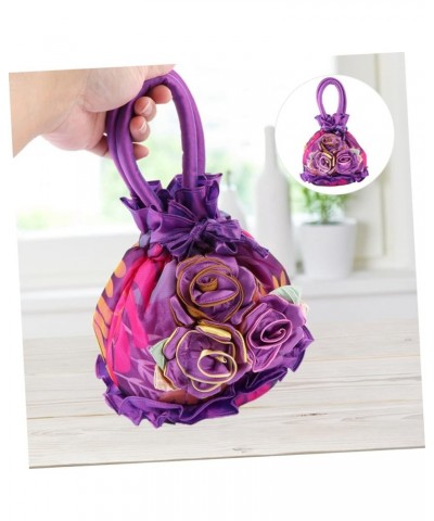 2 Pcs Handbag Drawstring Fabric Cloth Miss Purplex2pcs $13.10 Evening Bags