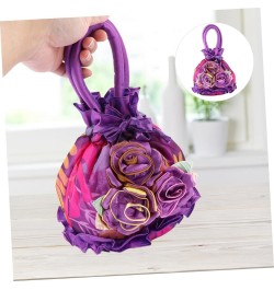 2 Pcs Handbag Drawstring Fabric Cloth Miss Purplex2pcs $13.10 Evening Bags