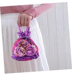 2 Pcs Handbag Drawstring Fabric Cloth Miss Purplex2pcs $13.10 Evening Bags