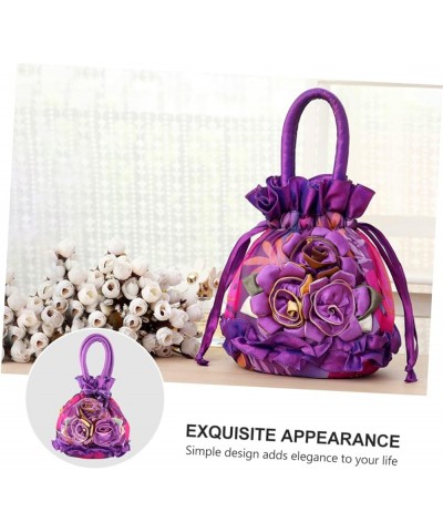 2 Pcs Handbag Drawstring Fabric Cloth Miss Purplex2pcs $13.10 Evening Bags