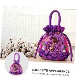 2 Pcs Handbag Drawstring Fabric Cloth Miss Purplex2pcs $13.10 Evening Bags