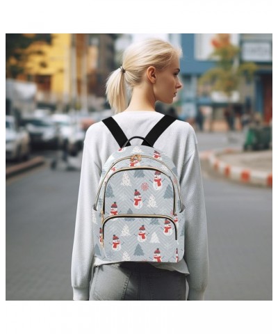 Christmas Snowman Backpack Purse for Women Ladies Fashion Travel MiniShoulder Bags with Zipper Weekend Bag,M Medium $20.99 Ba...