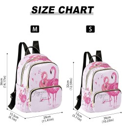 Pink Flamingo Birds Pattern Women's Backpack Purse Fashion Travel Anti Theft Backpack Casual Daypack for Work College,S Small...